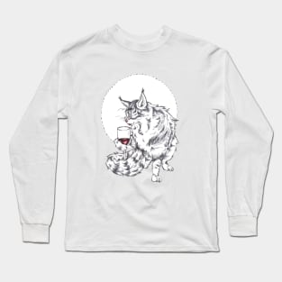 Wine Cat-oisseur Long Sleeve T-Shirt